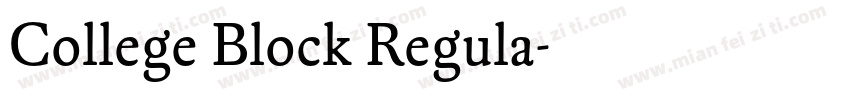 College Block Regula字体转换